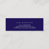 Hand Schetste Naam met Hart Blauw Mini Visitekaartje (Achterkant)