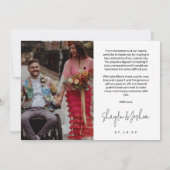 Hand-schrijf de Foto van het Manuscript Wedding Da Bedankkaart (Achterkant)