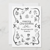 Hand Schrijf Vrolijke Kerst Kaart (Voorkant)