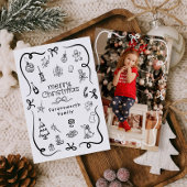 Hand Schrijf Vrolijke Kerst Kaart