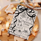 Hand schrijven kerst diner uitnodiging