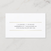 Hand Script Gold Chic Luxury Elegant Sjabloon Visitekaartje (Achterkant)