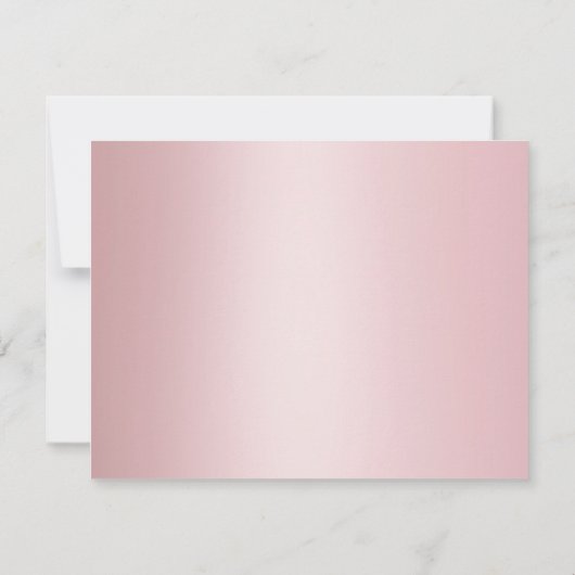 Hand Script Naam Tekst Sjabloon Roos Goud Elegant (Achterkant)