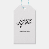 hand script seizoen van gift label cadeaulabel (Voorkant)