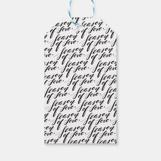 hand script seizoen van gift label cadeaulabel (Achterkant)