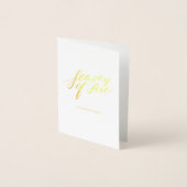 hand script seizoen van liefde folie kaarten (Voorkant)