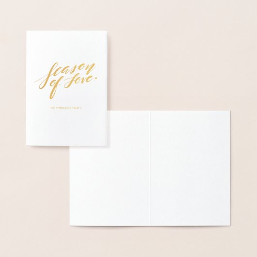 hand script seizoen van liefde folie kaarten (Display)