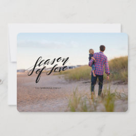 hand script seizoen van liefde Fotokaart Feestdagenkaart