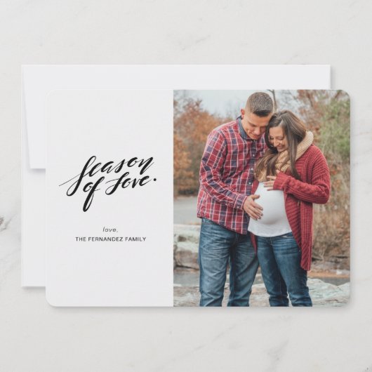 hand script seizoen van liefde Fotokaart Feestdagenkaart (Voorkant)