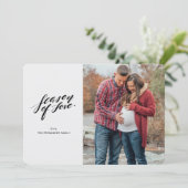 hand script seizoen van liefde Fotokaart Feestdagenkaart (Staand voorkant)