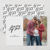 hand script seizoen van liefde Fotokaart Feestdagenkaart (Voorkant / Achterkant)