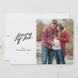 hand script seizoen van liefde Fotokaart Feestdagenkaart