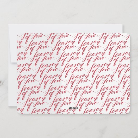 hand script seizoen van liefde Fotokaart Feestdagenkaart (Achterkant)