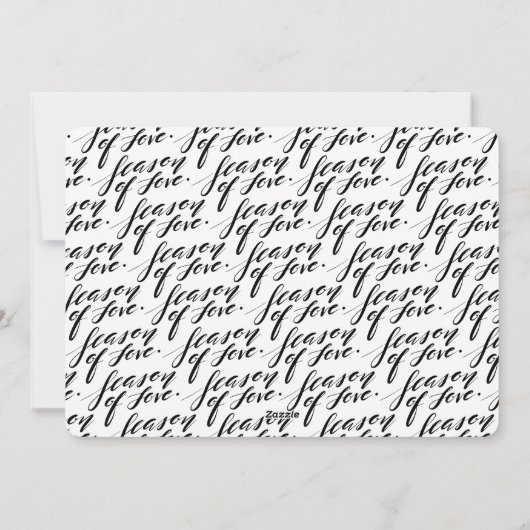 hand script seizoen van liefde Fotokaart Feestdagenkaart (Achterkant)