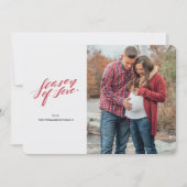 hand script seizoen van liefde Fotokaart Feestdagenkaart (Voorkant)