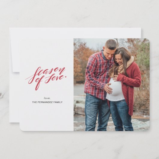 hand script seizoen van liefde Fotokaart Feestdagenkaart (Voorkant)