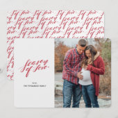 hand script seizoen van liefde Fotokaart Feestdagenkaart (Voorkant / Achterkant)