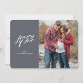 hand script seizoen van liefde Fotokaart Feestdagenkaart (Voorkant)