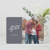 hand script seizoen van liefde Fotokaart Feestdagenkaart (Staand voorkant)