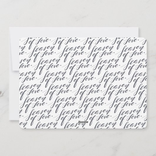 hand script seizoen van liefde Fotokaart Feestdagenkaart (Achterkant)