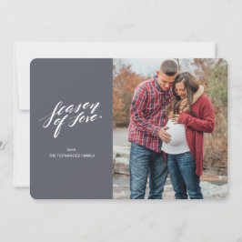 hand script seizoen van liefde Fotokaart Feestdagenkaart