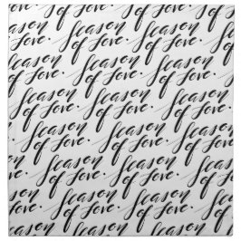 hand script seizoen van liefde katoenen servet