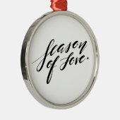 hand script seizoen van liefde metalen ornament (Rechts)