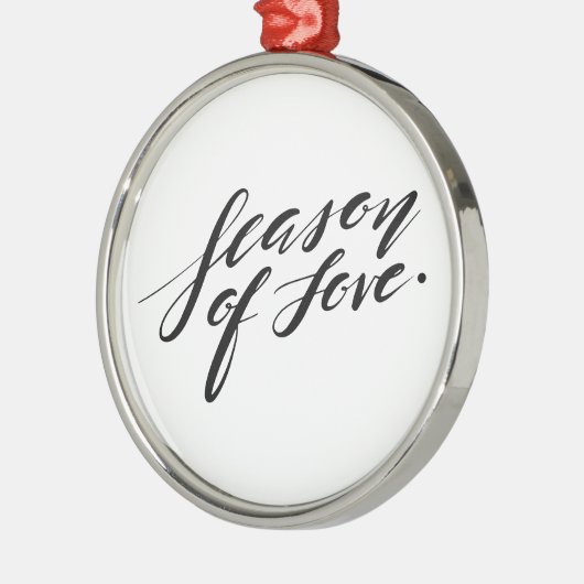 hand script seizoen van liefde metalen ornament (Links)
