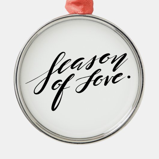 hand script seizoen van liefde metalen ornament (Voorkant)