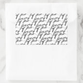 hand script seizoen van liefde rechthoekige sticker (Tas)