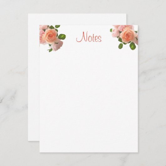 Hand Script Sjabloon Creative Waterverf Floral (Voorkant / Achterkant)