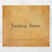 Hand Script Sjabloon oud papier look elegante Drin Bier Etiket (Enkel label)