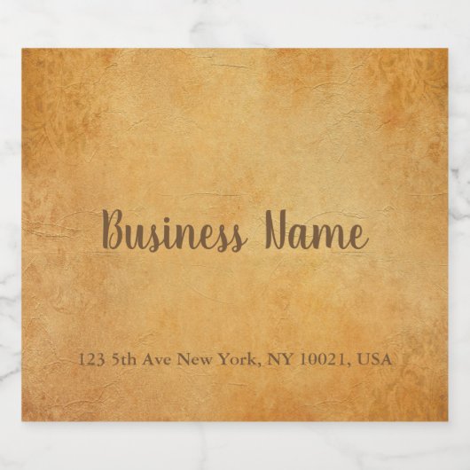 Hand Script Sjabloon oud papier look elegante Drin Bier Etiket (Enkel label)