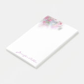 Hand Script Sjabloon Waterverf Pastel Kleur Rozen Post-it® Notes (Schuin)