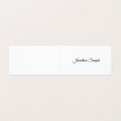 Hand Script Tekst Clean Modern Minimalistische Sja Visitekaartje (Buitenkant ongevouwen)