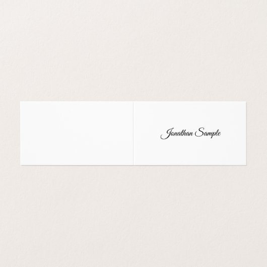 Hand Script Tekst Clean Modern Minimalistische Sja Visitekaartje (Buitenkant ongevouwen)