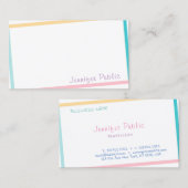 Hand Script Tekst Creatief Kleurrijk Modern Ontwer Visitekaartje (Voorkant / Achterkant)