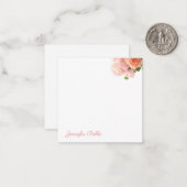 Hand Script Tekst Sjabloon Waterverf Flowers Chic (Voorkant / Achterkant in situ)