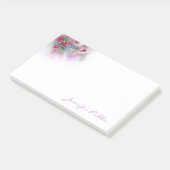 Hand Script Tekst Sjabloon Waterverf Rozen Post-it® Notes (Schuin)