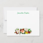 Hand Script Tekst Waterverf Bloemen Art Sjabloon (Voorkant)