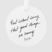 Hand-Scripted Good Things Are Coming Inspirational Ornament (voorkant)