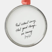 Hand-Scripted Good Things Inspirational Metalen Ornament (Voorkant)