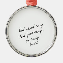 Hand-Scripted Good Things Inspirational Metalen Ornament