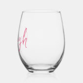 Hand Scripted Naam Bachelorette Bruidsfeest Wijnglas Zonder Voet (Links)