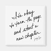 Hand-Scripted Start A New Chapter Spiritual Magneet (Voorkant)