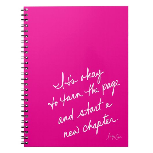 Hand-Scripted Start a New Chapter Spiritual Notitieboek (Voorkant)