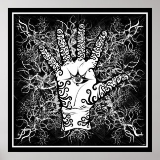 hand/sensoren/elektriciteit - Poster