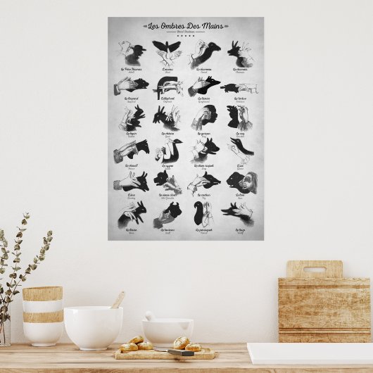 Hand Shadows Poster (Keuken)