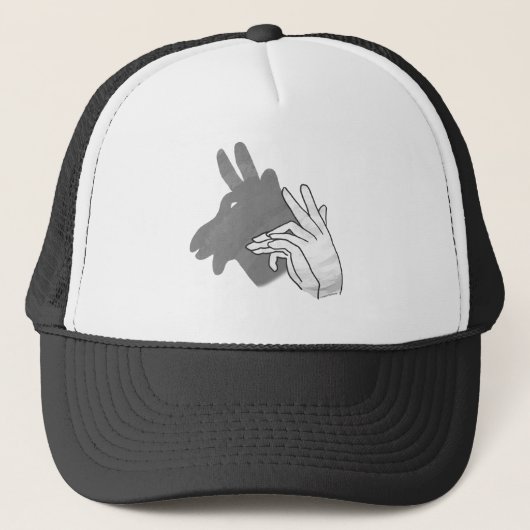 Hand Silhouet Billy Geit Grijs Trucker Pet (Voorkant)