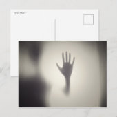 Hand silhouet vorm horror griezelige enge hulp briefkaart (Voorkant / Achterkant)